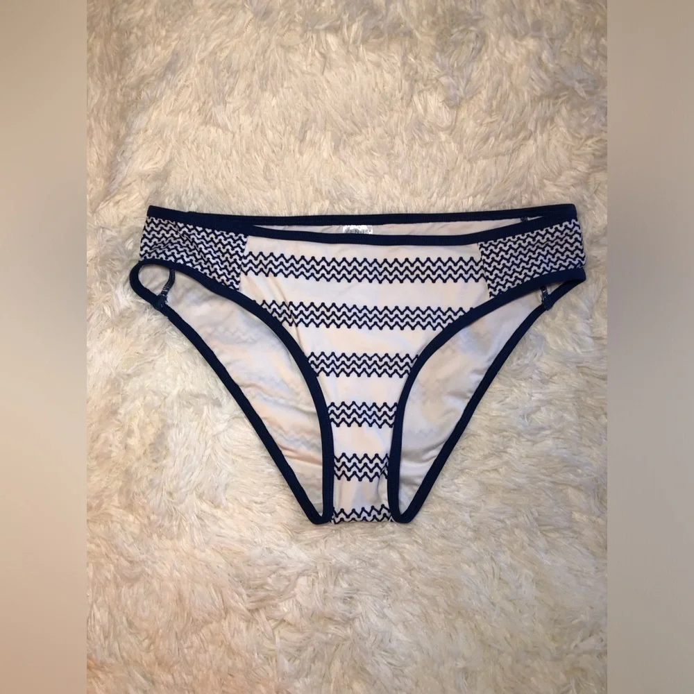 VENUS Blue and White Bikini Bottoms size 6